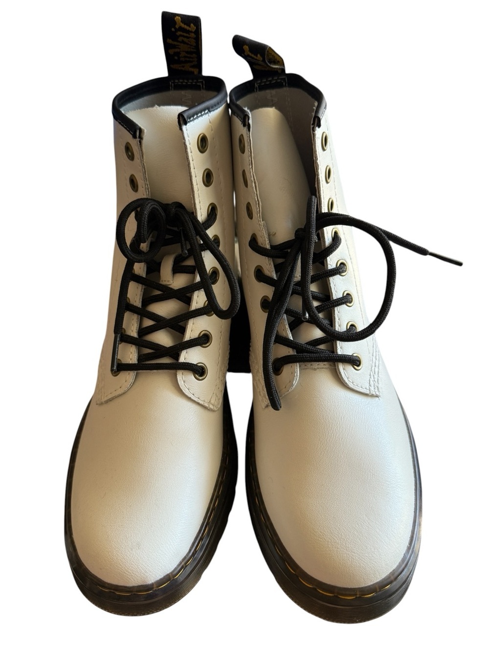 Dr. Martens Zavala White Combat Boots Women’s US 8 / UK 6 EU 39 NWOT